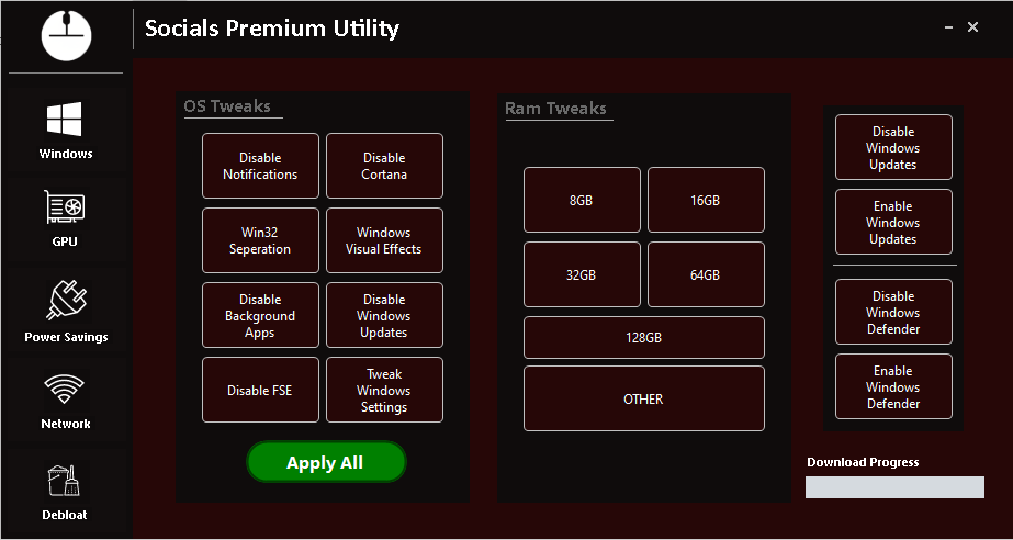 Ultimate Tweaking Utility